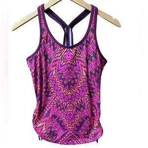 Athleta Cayo Coco Ready to Run Tankini Top Pink/Purple
